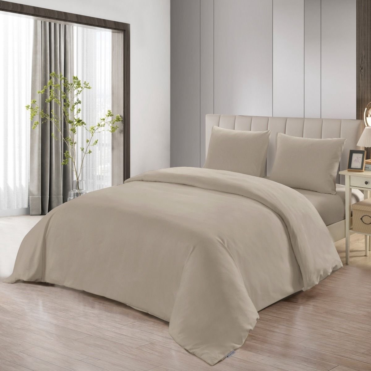 Lavella Sade Dekbedovertrek Set 4-delig - Beige - 200x220cm