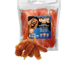 UniQ Pets 94% Kipfilet Strips - 500g - Hondensnacks - Gedroogd - Training - Hondensnoepjes - Beloningssnoepjes - Puppy - Hond