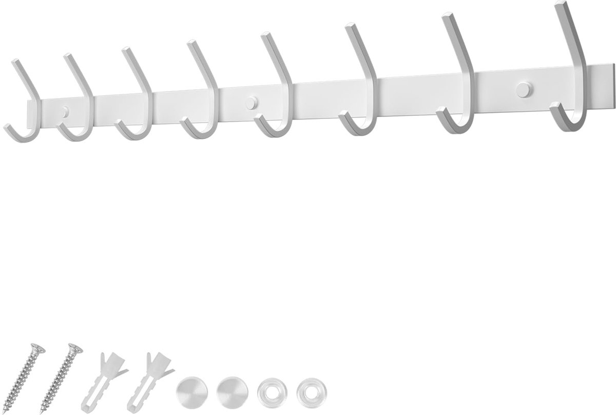 Ibenzoa® Stijlvolle Roestvrijstalen Wandkapstok Met Dubbele Haken Voor Zware Belasting Tot 30 Kg