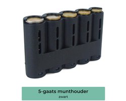 Munthouder - Eurokit - Munthouder 5 Euro munten - Horeca portemonnee - Munt houder - Munthouder horeca - Munthouder plastic - Munthouder eurokit - Zwart