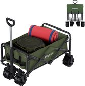 LifeGoods Bolderkar - Opvouwbaar - 80KG Draagkracht - 94L - Wasbaar - Stevige Wielen - Groen