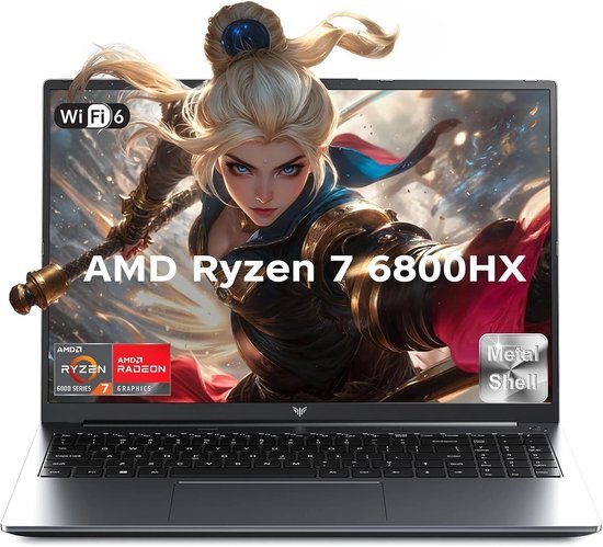 ACEMAGIC RX16 Laptop | 16-inch FHD Display| AMD Ryzen 7 6800H (8C/16T, Up to 4.7GHz) | 16GB DDR5 512GB NVMe SSD | Windows 11,WiFi 6