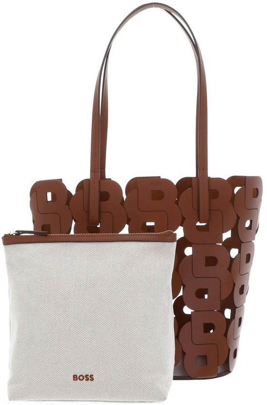 BOSS schoudertas accessoiretas Lindah Tote Cognac terracotta