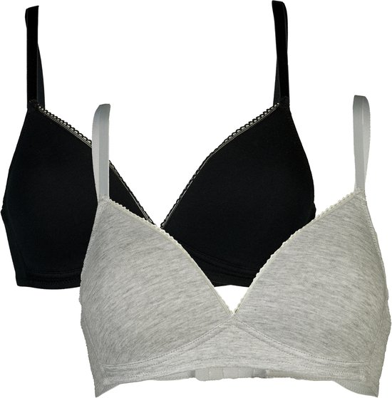 After Eden My Basic 2-pack Beha - Zwart/Grijs - Maat 85C
