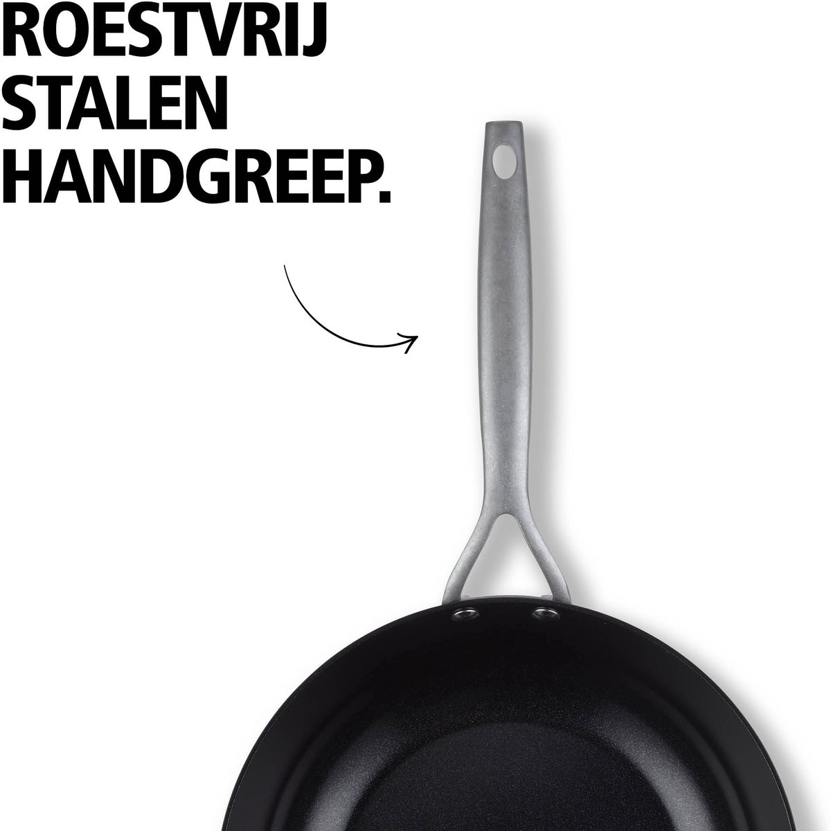 Brabantia Dusk Wokpan Ø 28cm – 100% PFAS Vrij – Keramische Antiaanbaklaag - Inductie Koekenpan – Vaatwasser- en Ovenbestendig - Grijs — afbeelding 7