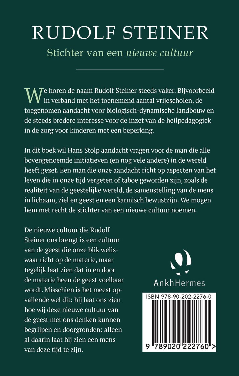 Rudolf Steiner - back cover