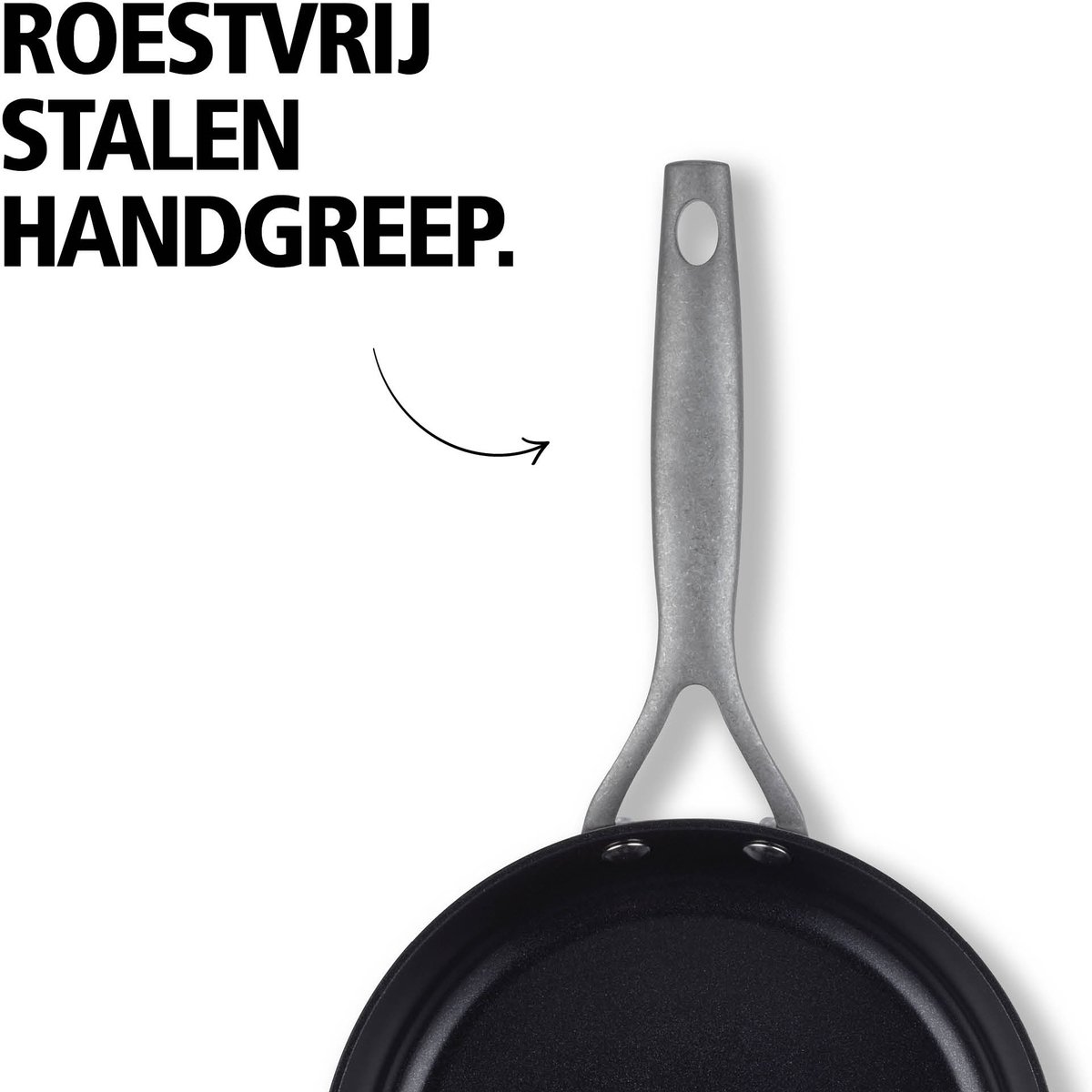 Brabantia Dusk Koekenpan Ø 24cm – 100% PFAS Vrij – Keramische Antiaanbaklaag - Inductie Koekenpan - Vaatwasser- en Ovenbestendig – Grijs — afbeelding 4
