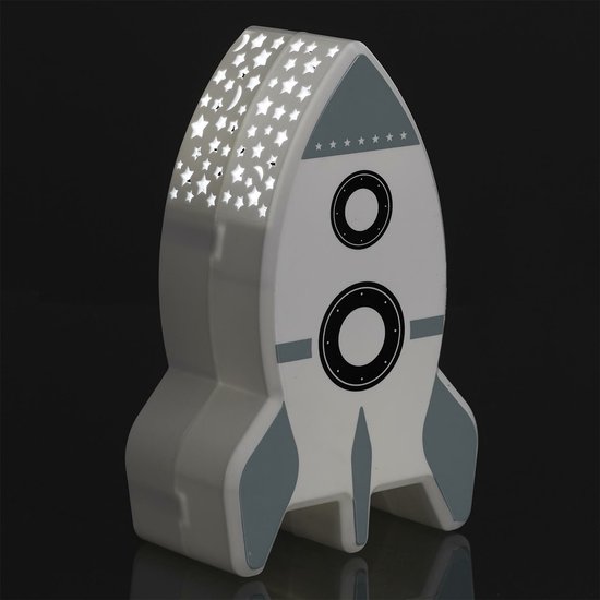 Home Deco Kids - Nachtlampje raket met muurprojectie van Merkloos — afbeelding 3
