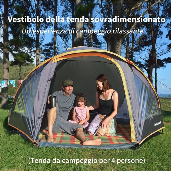 Campingtent voor 1-4 personen, ultralicht, waterdicht, iglotent