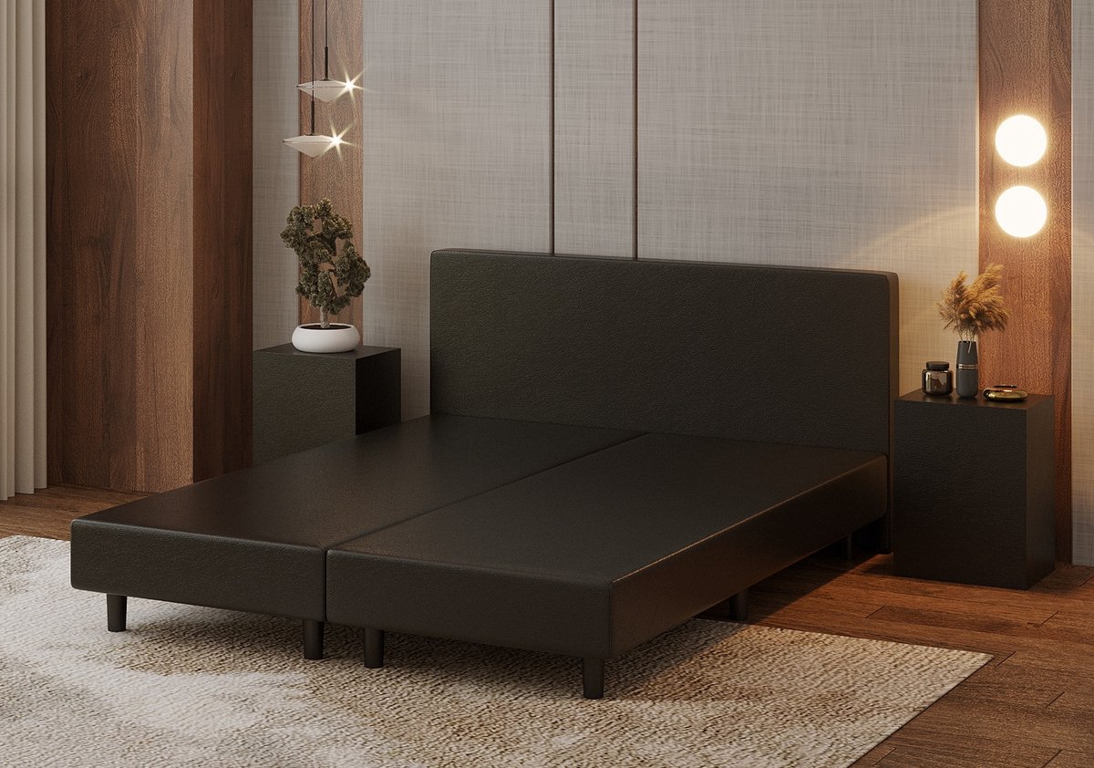 Nessa Nessa Bjorn Boxspring Pocketvering Leder - afbeelding 3