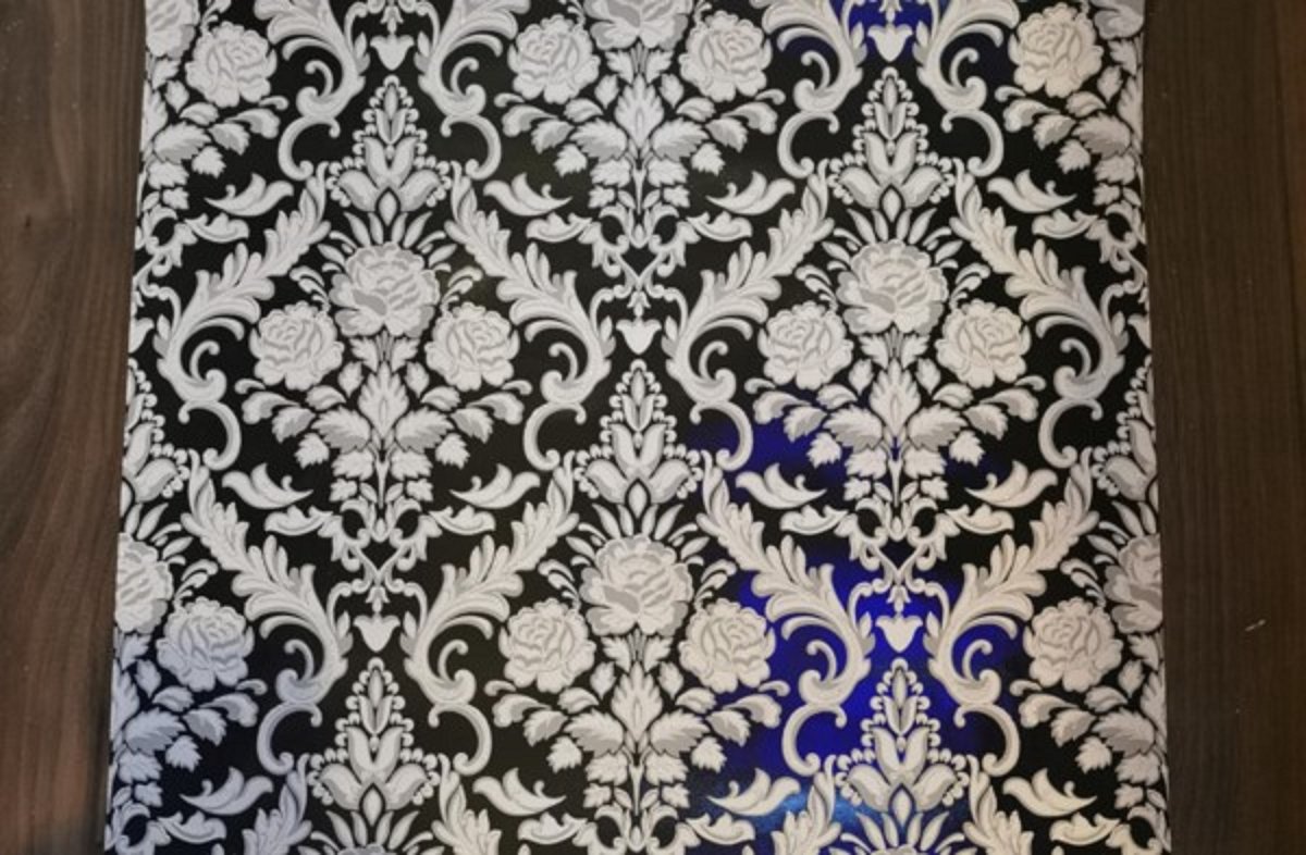 barok glitter behang zwart wit 18197-20