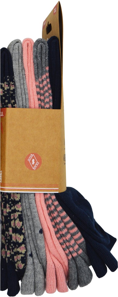 InterSocks - Damessokken - 5 paar - assortiment marine- 80% katoen- fantasie