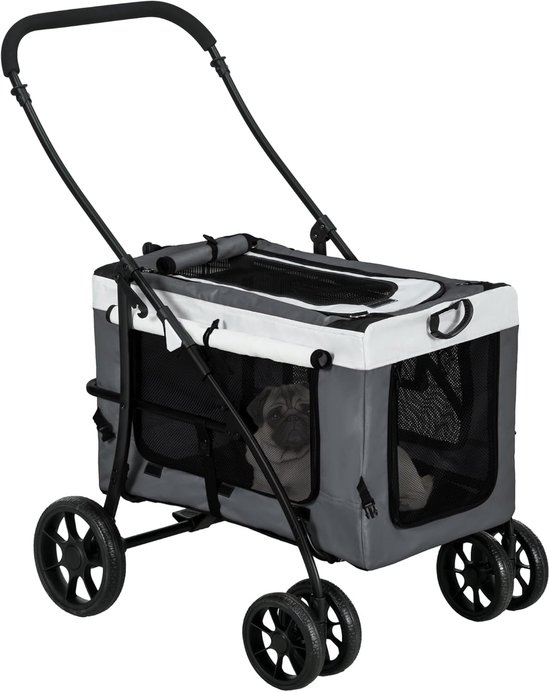 PawHut Opvouwbare kinderwagen, dieren, honden, katten