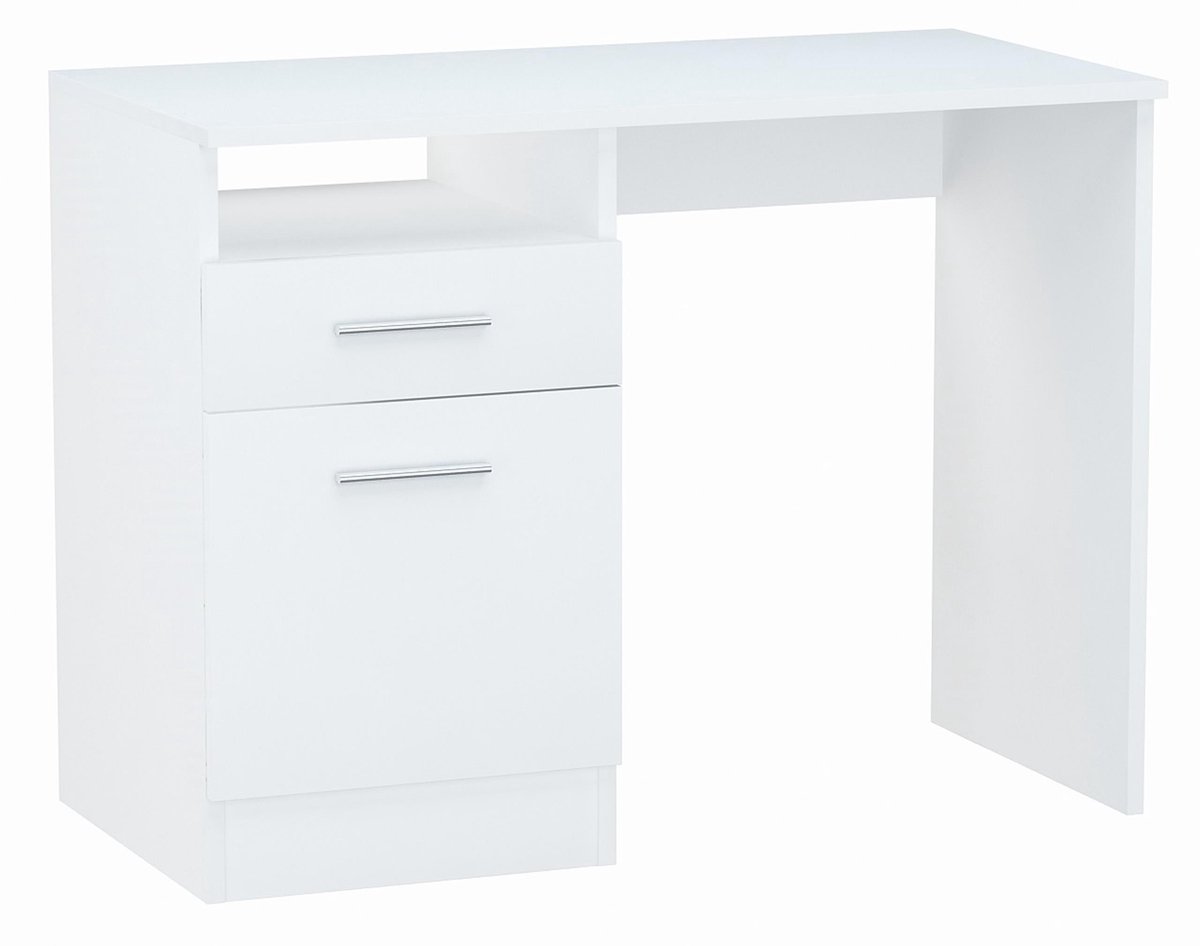 UFC BODO Serie - Bureau - 100cm - Wit - Met Lade en Kast
