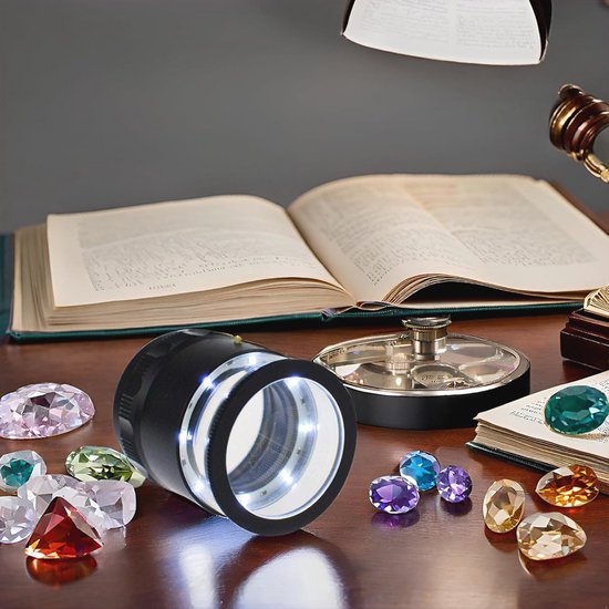 10x Juwelierslup Vergrootglas Draagbaar Pocket Leesloep met 6
