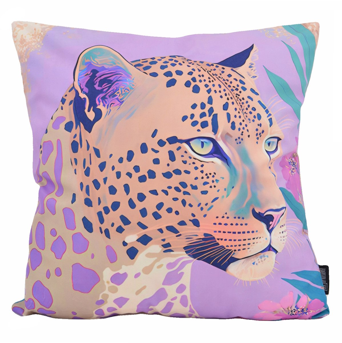 Gek op Kussens! Sierkussen Lila Luipaard | 45 x 45 cm | Katoen / Polyester