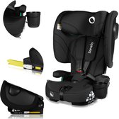 Autostoel met ISOFIX - 1.5 tot 12 jaar (76-150 cm / 9 - 36 kg / Groep 1 2 3) Opvouwbare Autostoeltje - Extra Brede Zijbescherming - 5 Punts Gordel - Lichtgewicht - Top Tether Alarm - Beensteun - Bekerhouder - voor Kind Peuter - Lionelo Nelly i-Size