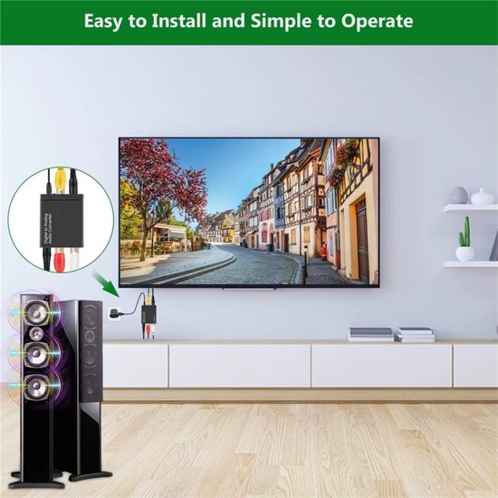 Delmark Digitaal naar Analoog Audio Converter - Toslink naar RCA of AUX hoofdtelefoon 3.5mm jack - Coax naar RCA — afbeelding 4