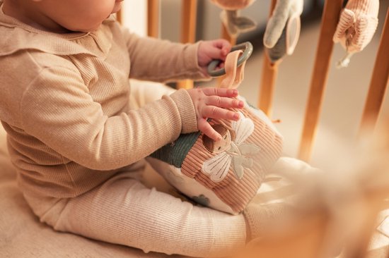 Jollein Baby Activiteitenkubus - Lovely Birds - Polyester - Sensorisch Speelgoed van Jollein — afbeelding 4