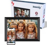 Bol.com Zoomly® Digitale Fotolijst Full HD 1920*1200p - met Wifi en Glazen Display - 10.1 inch - Frameo App - Zwart - 32GB - Dig... aanbieding