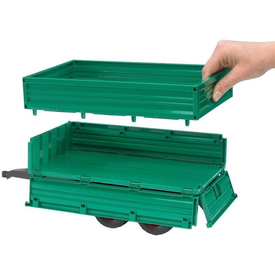Remorque Tandem Bruder Pour Tracteur Profi | Jouet Agricole 1:16 | Ridelle Amovible