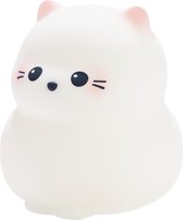 Kinder Nachtlampje Kitten - Nachtlampje Baby - Met aanraaksensor- Veilig voor kinderen - USB Oplaadbaar - Dimbaar - LED - Slaap Maatjes