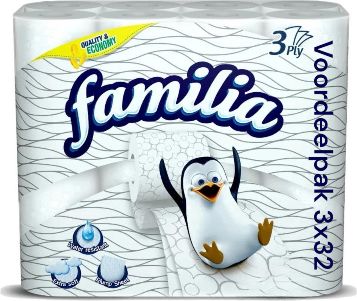 Familia Plus Toiletpapier 3X32 Rollen (96rollen) - 3 Laags - Super Economisch