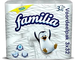 Familia Plus Toiletpapier 3X32 Rollen (96rollen) - 3 Laags - Super Economisch