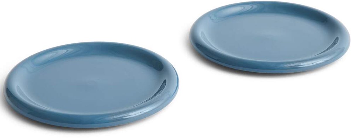 Hay Barro Plate Ø24 set of 2, dark blue