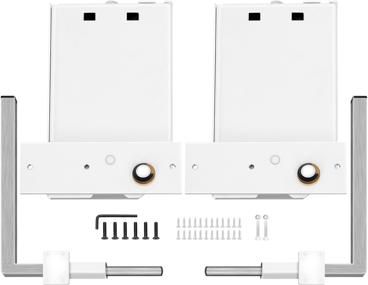 Bedveringsmechanismeset, 250 kg Belastbaarheid, Horizontaal Ontwerp, Met 5 Veren, Voor 0,9-1,2 m Breed Bed, Wit