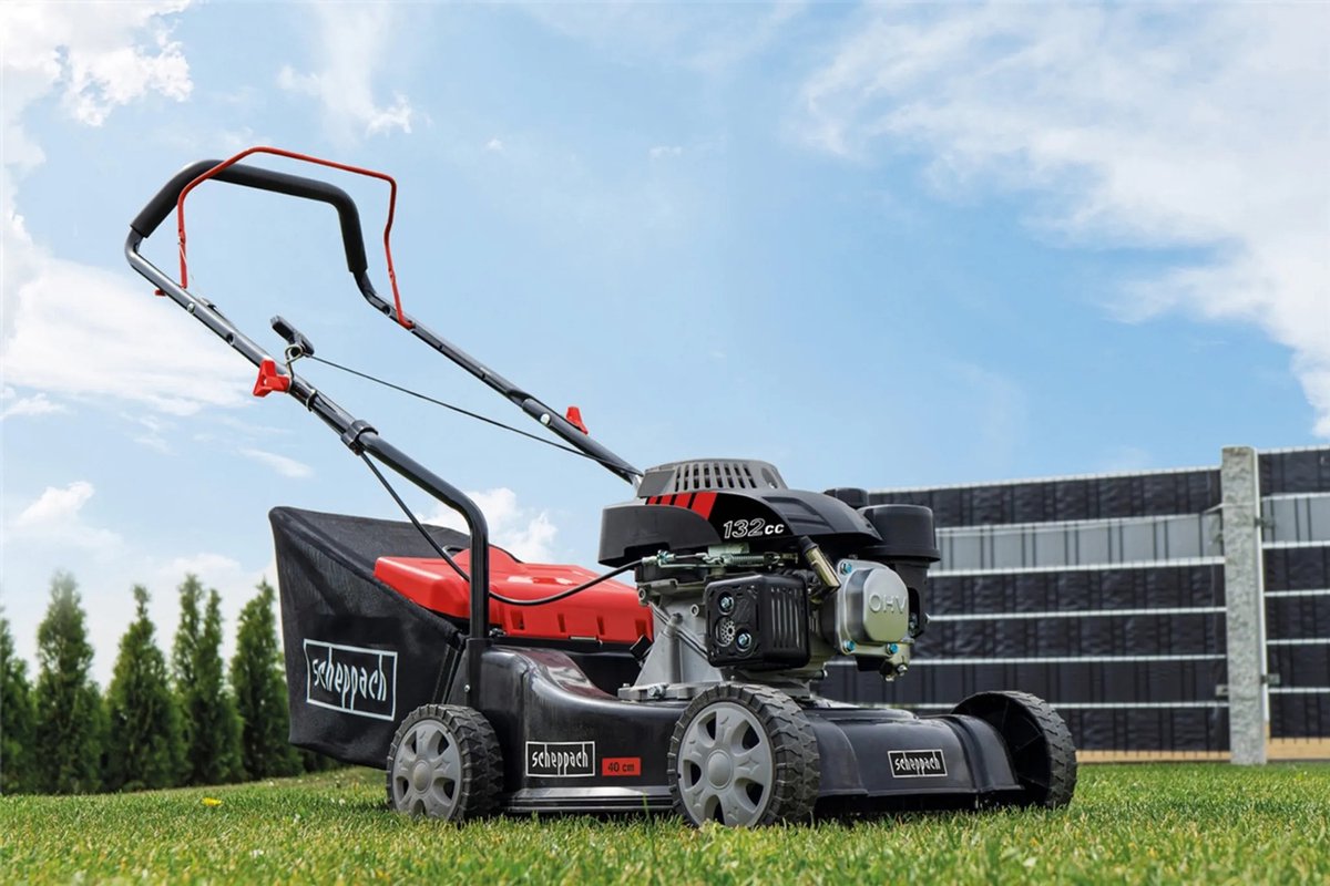 Scheppach Grasmaaier Benzine MP132-40 - 40cm maaibreedte - 4-takt - 131cc - 3,3pk - In 3 maaihoogtes instelbaar: 30-66mm - Voor tuinen tot 600m² - met 35L opvangbak – foto 8