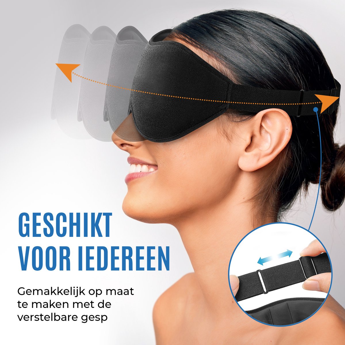 Smath® Slaapmasker 3D Ergonomisch - 100% Verduisterend Oogmasker voor Mannen en Vrouwen - Traagschuim - Verstelbaar — afbeelding 9