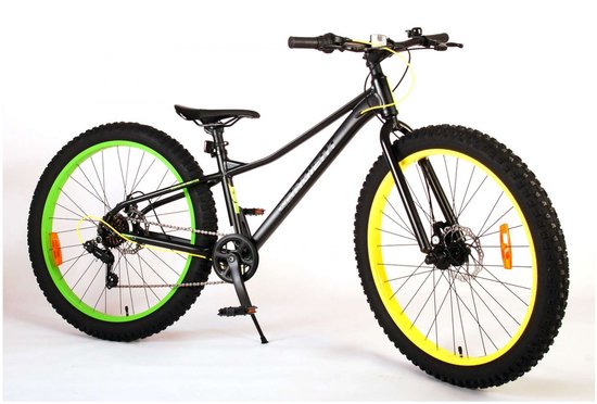 Volare Gradient Kinderfiets - Jongens - 26 inch - Zwart Geel Groen - 7 speed - Prime Collection van Volare — afbeelding 3