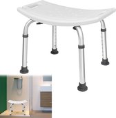 Froadp Douchestoel, badkruk, douchestruk, concaaf, in hoogte verstelbaar, 38-53 cm, aluminium, douchesulp, badstoel, douchestoel, antislip, voor kinderen, zwangere vrouwen, senioren, belastbaar tot 136 kg