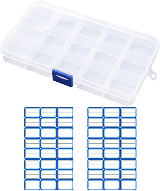 Ideen mit Herz Sorteerdoos voor kleine onderdelen, opbergdoos, 12 vakken van 5,7 x 4 cm, totale grootte: 26 cm x 13,5 cm x 4,3 cm, opbergdoos, assortimentsdoos, ideale sorteerdoos om te knutselen