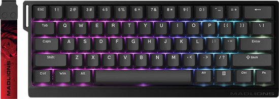 MADLIONS MAD 60 HE RGB - Gaming Keyboard (Toetsenbord) - 60% - 8KHz - 0.04mm Rapid Trigger - Magnetisch - RGB - 61 Toetsen - Side-Printed - Zwart