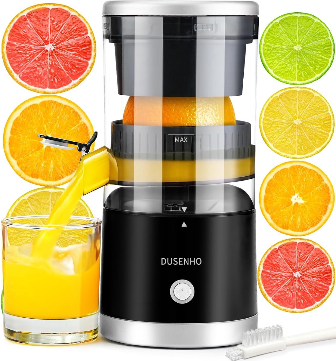Draagbare Elektrische Citruspers met USB Opladen - Compacte Sapcentrifuge voor Sinaasappels, Citroenen en Limoenen