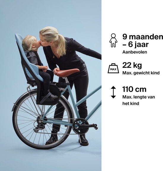 Thule Yepp Nexxt 2 maxi Fietszitje Midnight Black One-Size van Thule — afbeelding 3