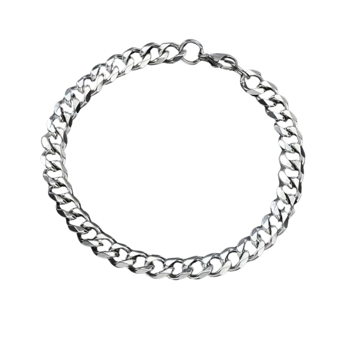 Livano Armband - Staal - Nep Zilver - Heren - 19cm x 0,8cm