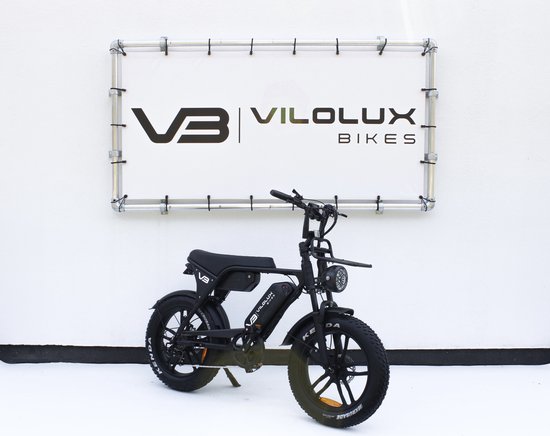Vilolux® Fatbike electrisch - Fatbike V8 - Fatbike V8 PRO MAX - Fatbike C80 PRO MAX - 2025 Model 4.0 - Dubbele accu - Voorrek - Legaal - Rijklaar - Niet opvoerbare fatbikes - 2 Jaar garantie - Hydraulische remmen - Telefoontasje - Alarm - Zwart