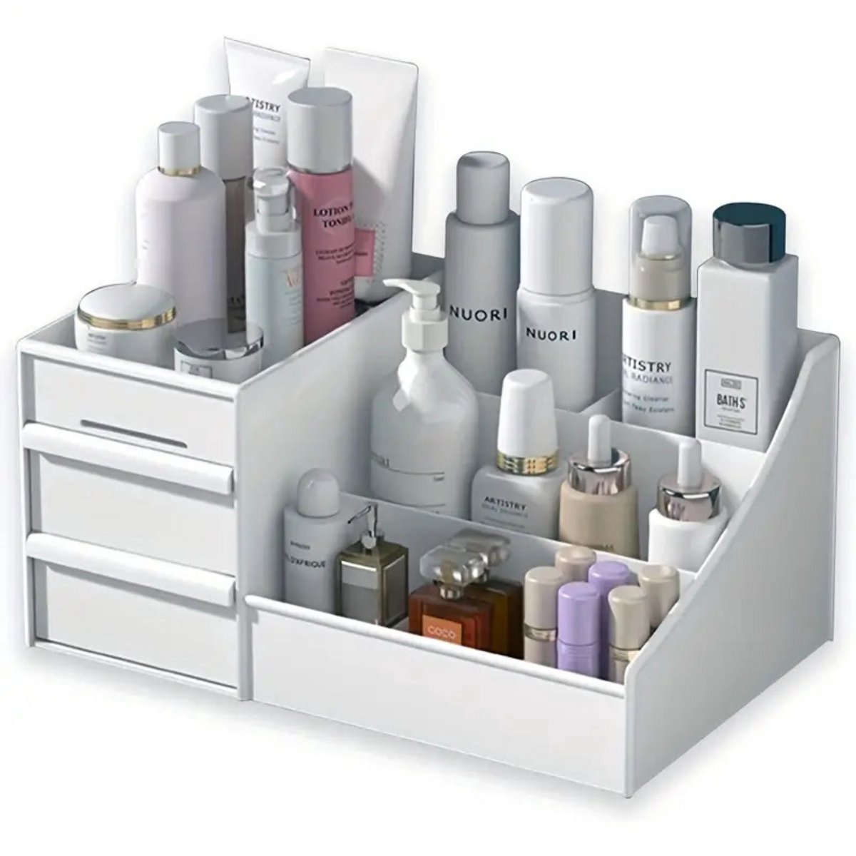 Bovista make Up Organizer - Koffer - Tas - Makeup - Lades - Skincare - Cosmetica - Wit