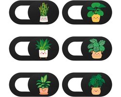 Sounix Webcam cover 6 Pack - Privacy webcam covers - 17x8mm - Camera Cover - Webcam Schuifje - Zwart