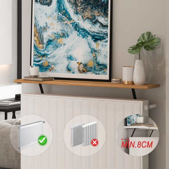 Merveille - Radiatorplank - zonder boren - omkeerbare plank van Merveille - Radiatorplank - zonder boren - omkeerbare plank van