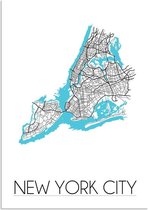 DesignClaud New York City Plattegrond poster A4 poster (21x29,7cm)