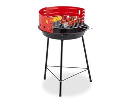 houtskoolbarbecue driepoot - Ø 30 cm - verstelbaar rooster - windvanger