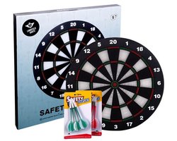 Kindvriendelijk Dartbord – Ø 42 cm – Inclusief 2 Sets Softip Darts 18 gram – Veilig Dartbord voor Kinderen – Kindersafety – Longfield