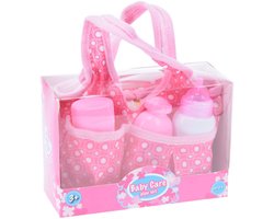 Babyverzorging speelset poppen accessoires kunststof multi kleuren.