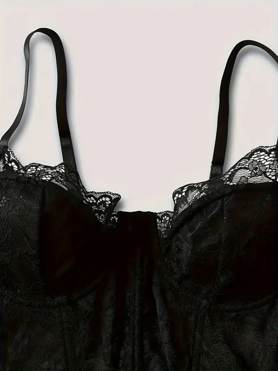 Gant en kanten Luxe - Dentelle sensuelle - Zwart à motif floral - Elegant et séduisant - Intemporel et stylé - Accessoire de Lingerie