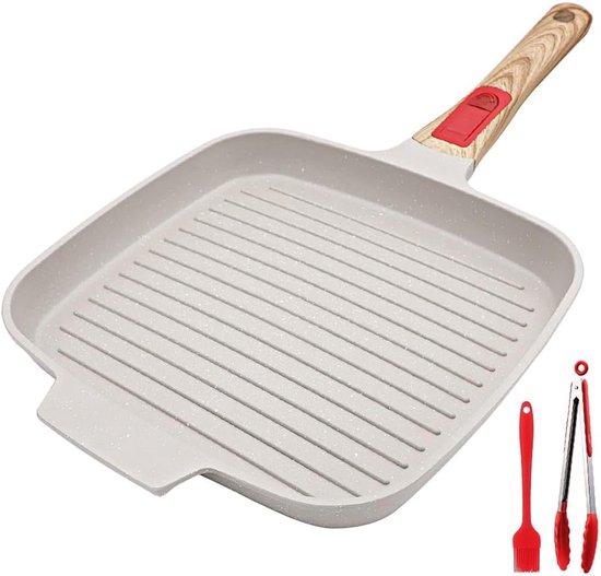 iBasingo Titanium niet-stick koekenpan Lichtgewicht koekenpan Griddle Wandelen Camping Kleine Plaat Schotel Bowl Outdoor Kookgerei met Keramische Coating Vouwen Handvat voor Gebakken Ei Steak Ti2062C