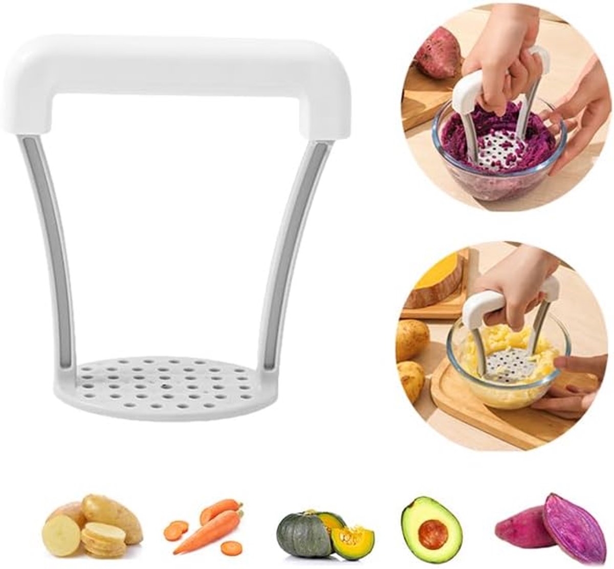Aardappelstamper - Handmatige groentestamper - 1 stuk